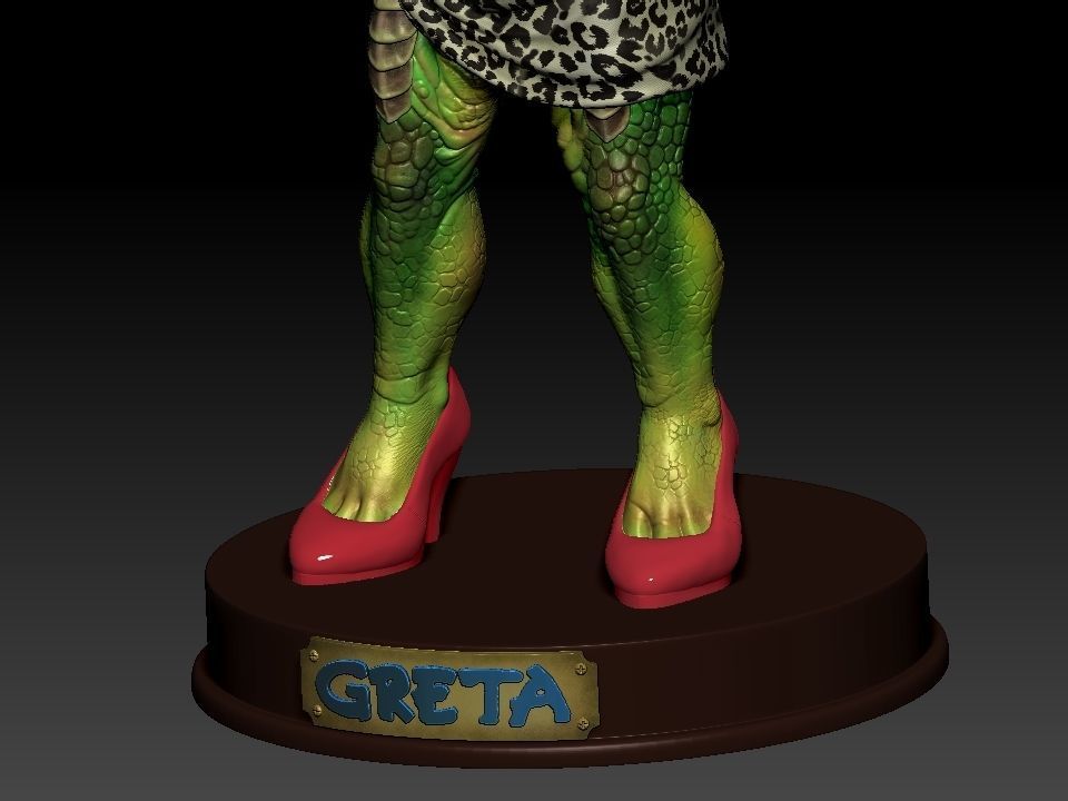 Greta ghouls and goblins statue 3D print model_73