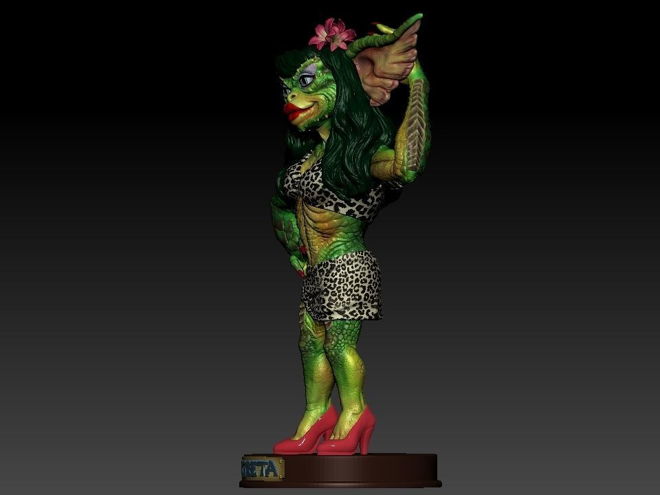 Greta ghouls and goblins statue 3D print model_19