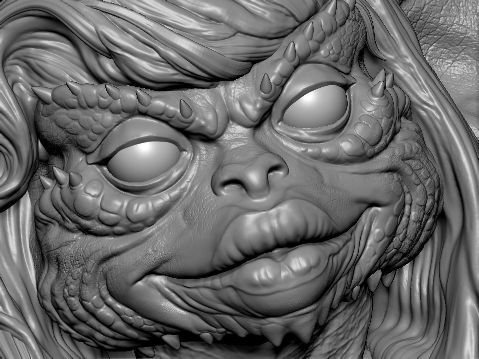 Greta ghouls and goblins statue 3D print model_76