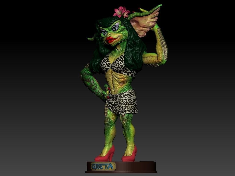 Greta ghouls and goblins statue 3D print model_13