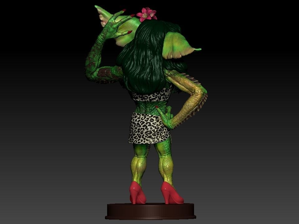 Greta ghouls and goblins statue 3D print model_33