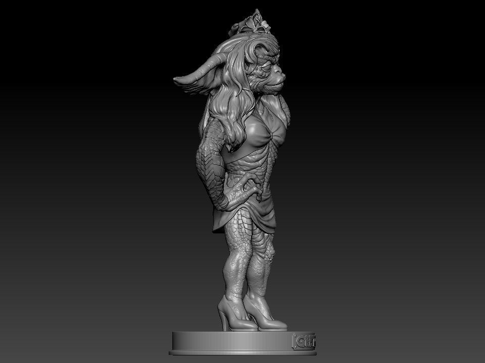 Greta ghouls and goblins statue 3D print model_42