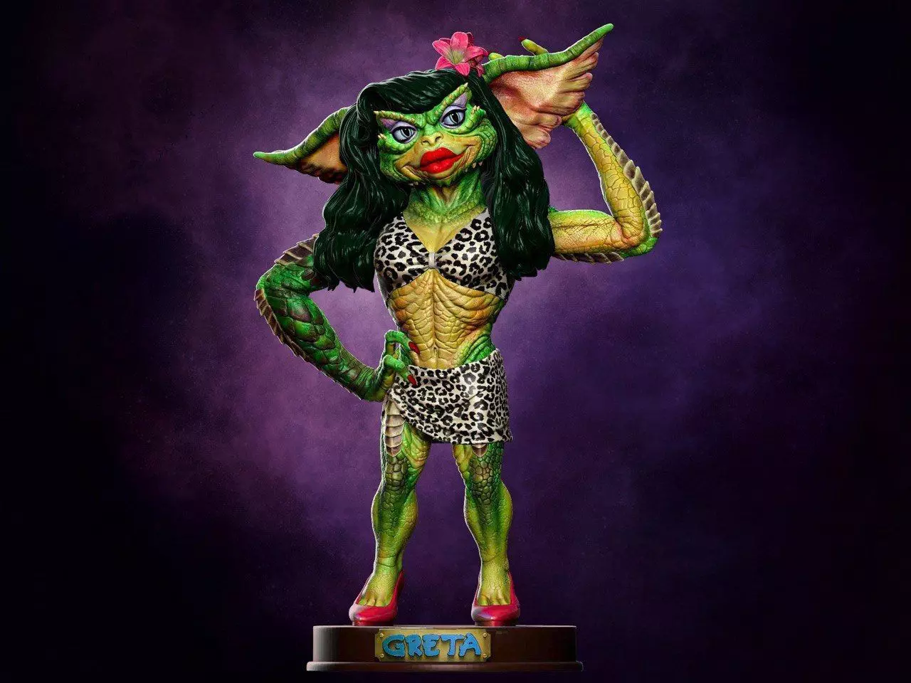 Greta ghouls and goblins statue 3D print model_0