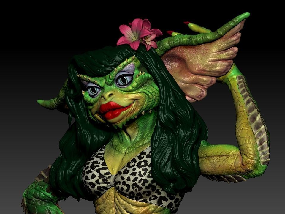 Greta ghouls and goblins statue 3D print model_57