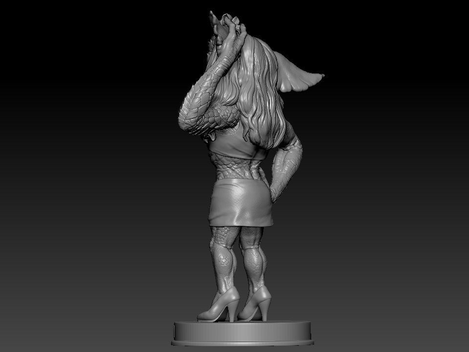 Greta ghouls and goblins statue 3D print model_24