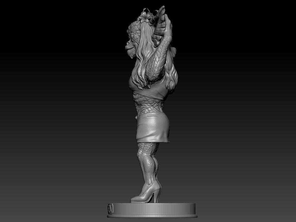 Greta ghouls and goblins statue 3D print model_22