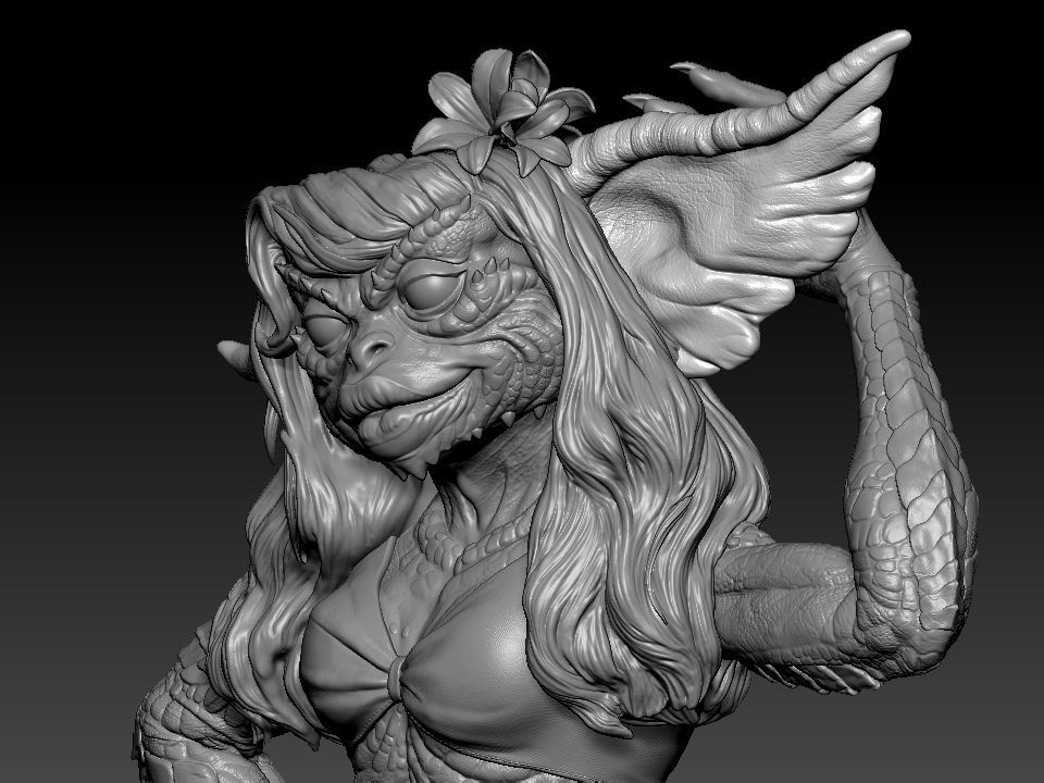 Greta ghouls and goblins statue 3D print model_60