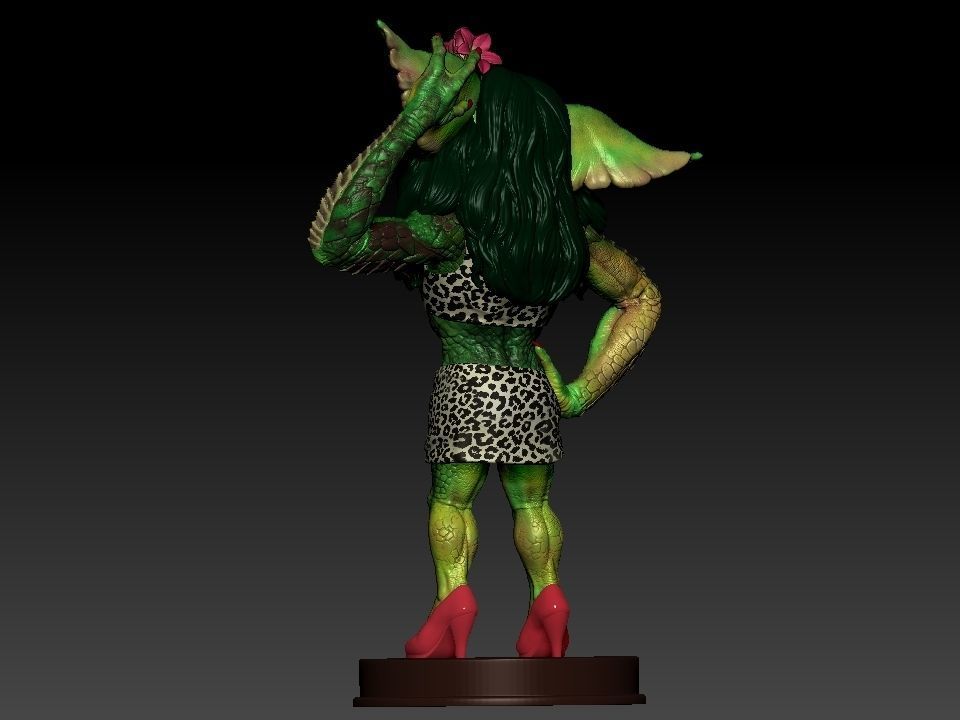 Greta ghouls and goblins statue 3D print model_27