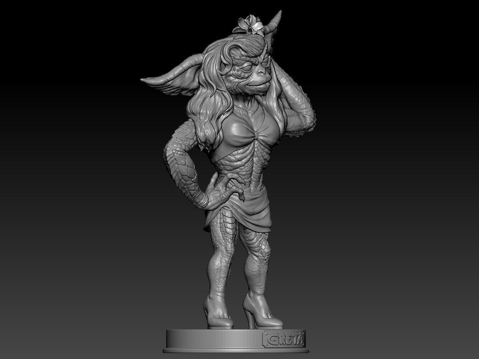 Greta ghouls and goblins statue 3D print model_44
