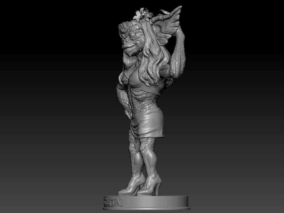Greta ghouls and goblins statue 3D print model_20