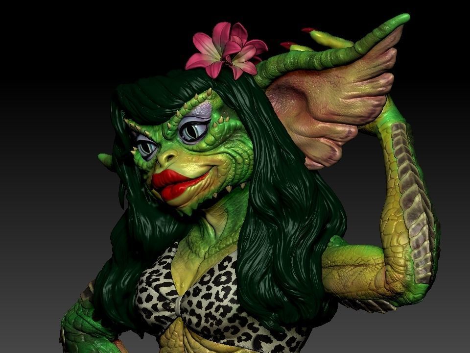 Greta ghouls and goblins statue 3D print model_59