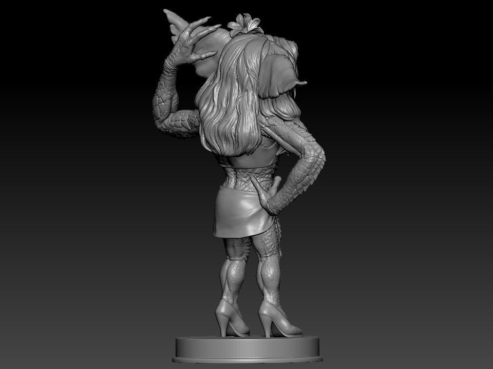 Greta ghouls and goblins statue 3D print model_36