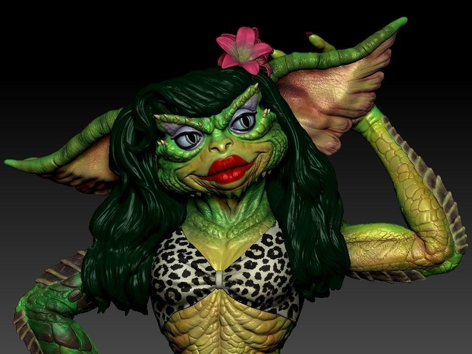 Greta ghouls and goblins statue 3D print model_49