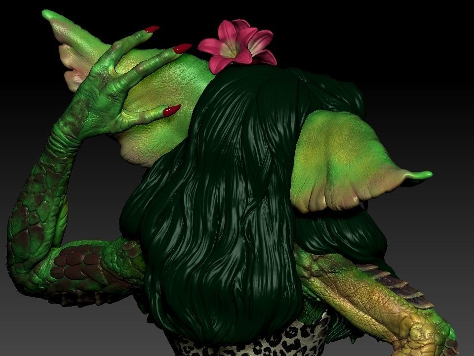 Greta ghouls and goblins statue 3D print model_65