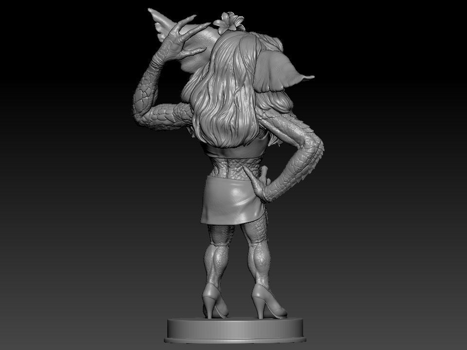 Greta ghouls and goblins statue 3D print model_34