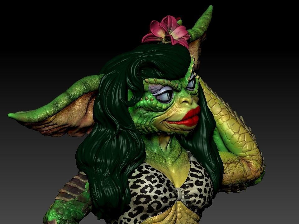 Greta ghouls and goblins statue 3D print model_67