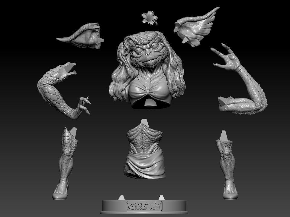 Greta ghouls and goblins statue 3D print model_77