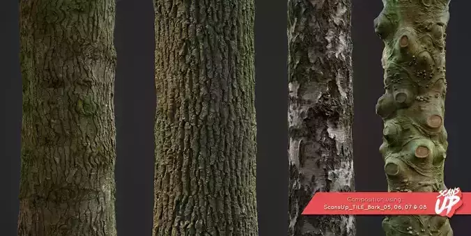 Tree Bark Pack 02 - Stonelake3D 