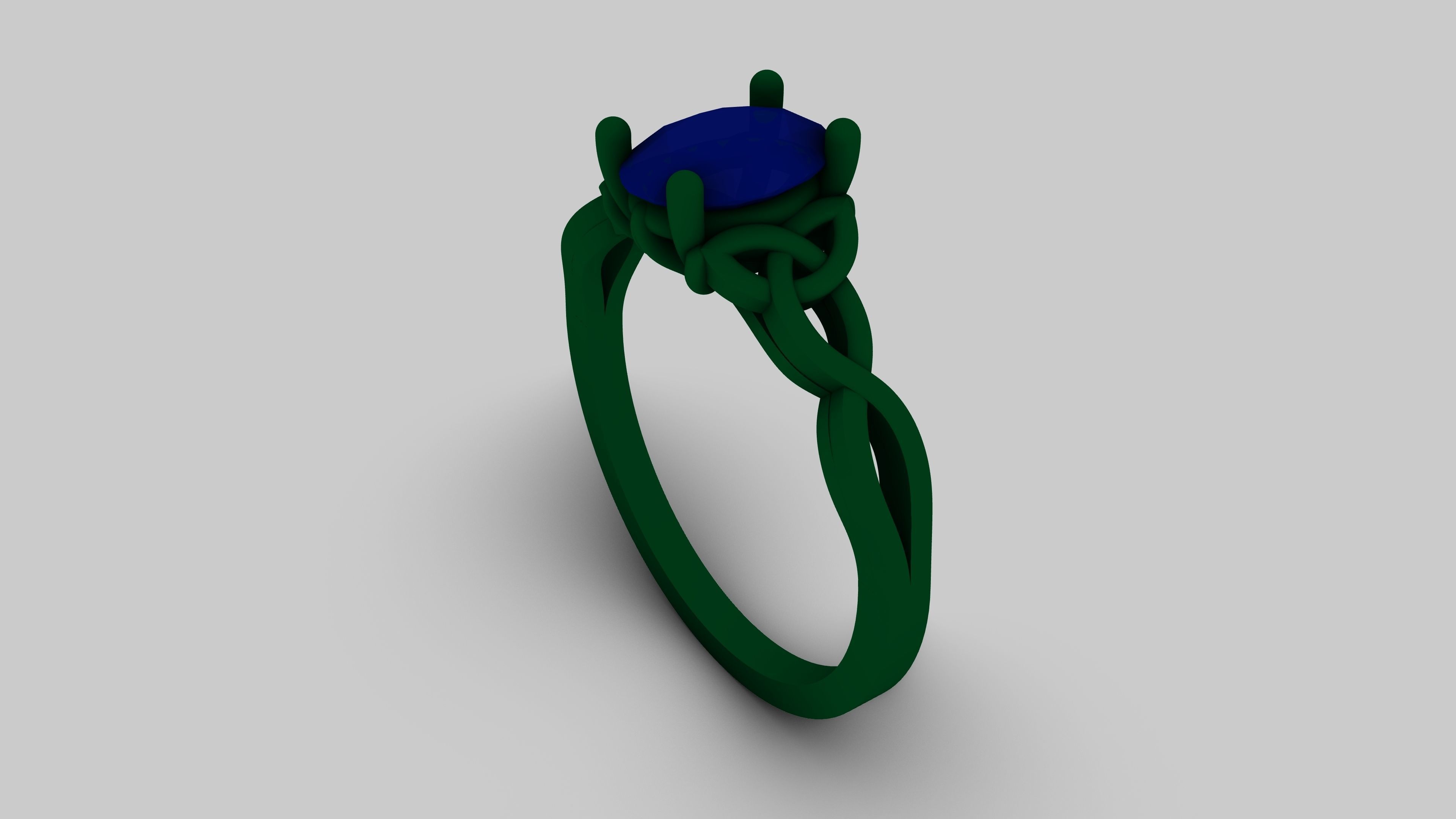engagment ring 3D print model_4