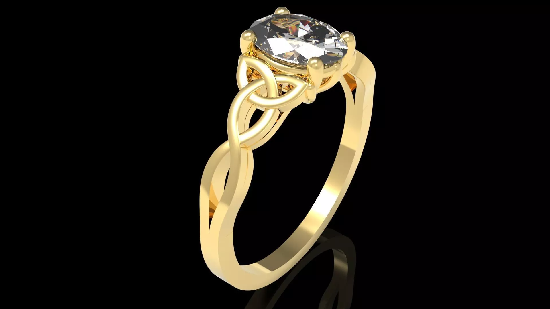 engagment ring 3D print model_0