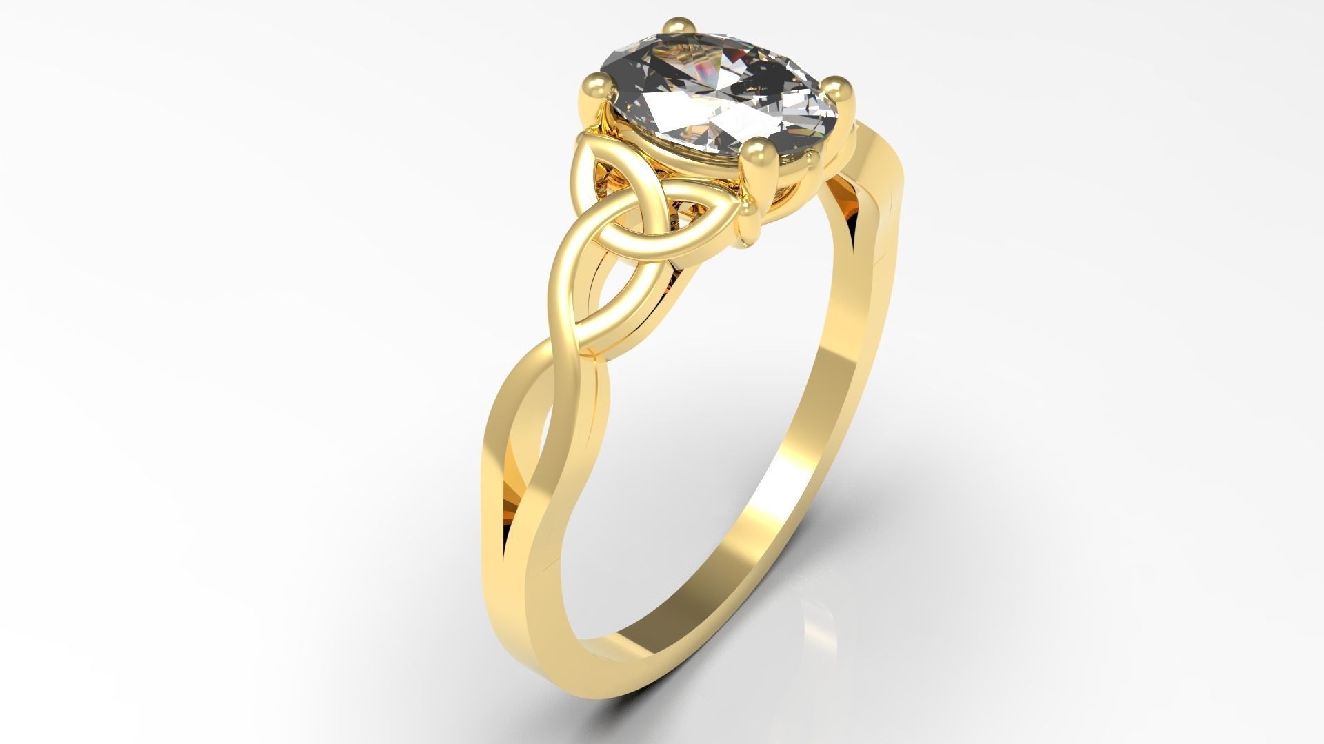 engagment ring 3D print model_1