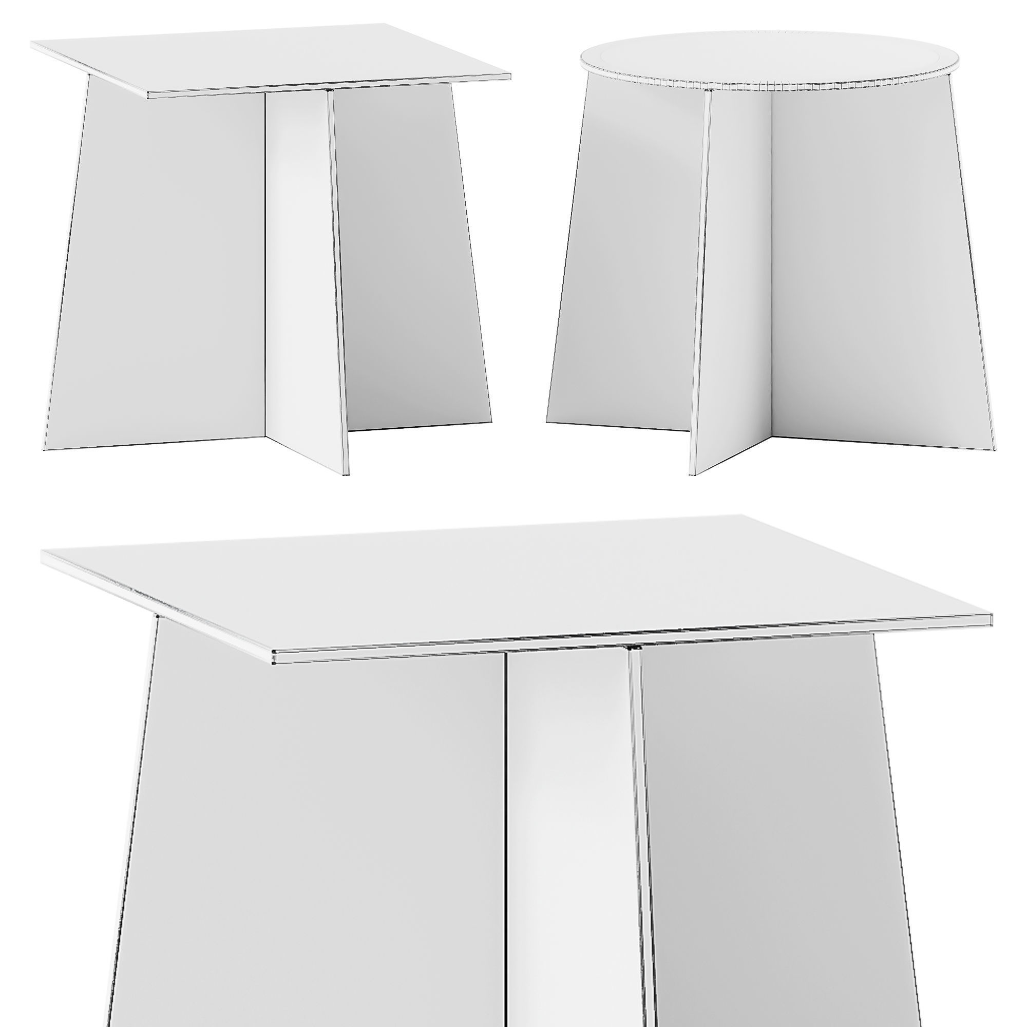 Moca CROSS 50 side table 3D model_4