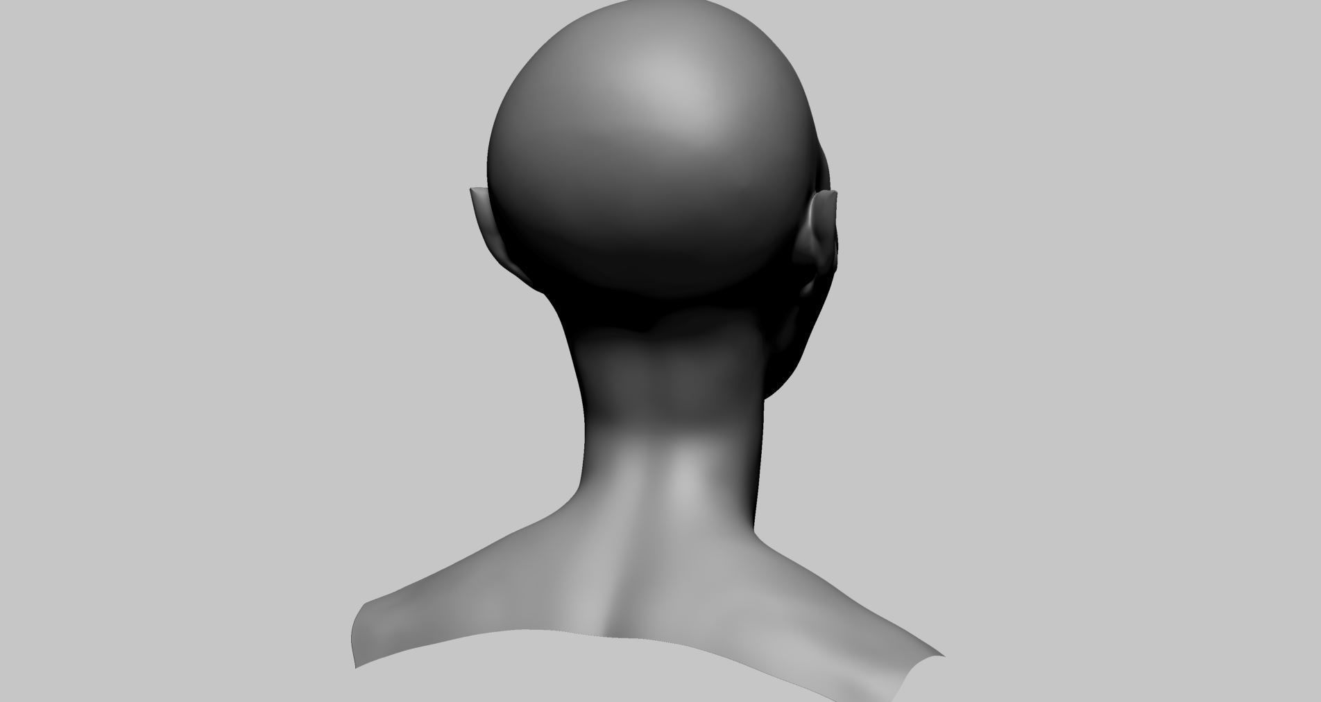 Stylized Female Head J 3D model_3