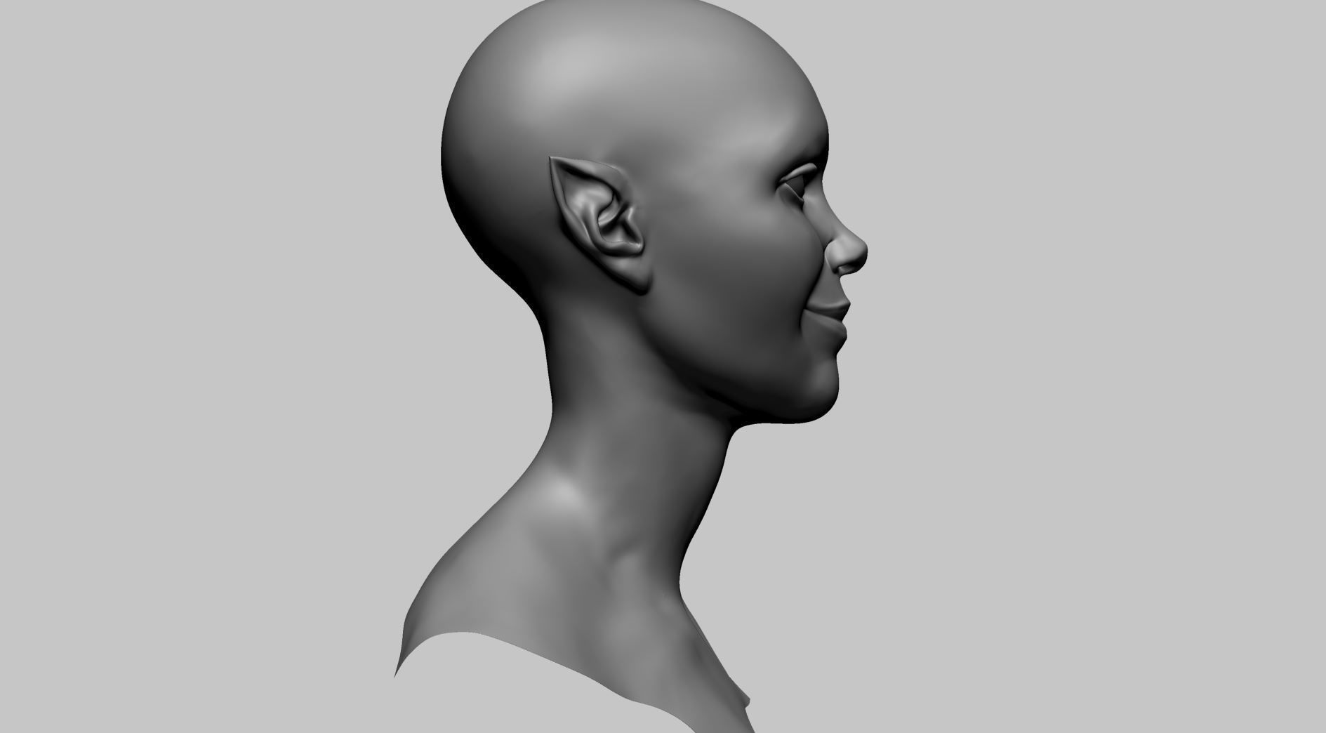 Stylized Female Head J 3D model_2