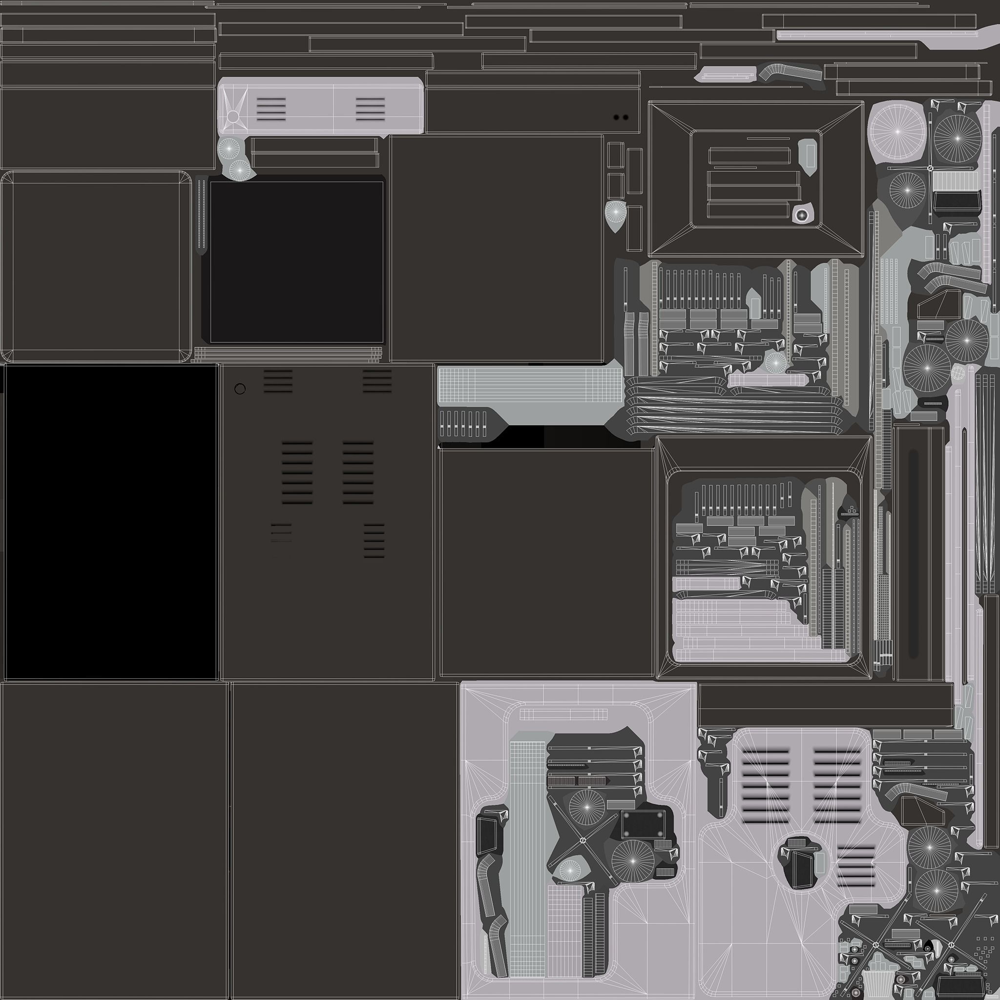 Stove game ready PBR two stoves and ovens Low-poly 3D model_10