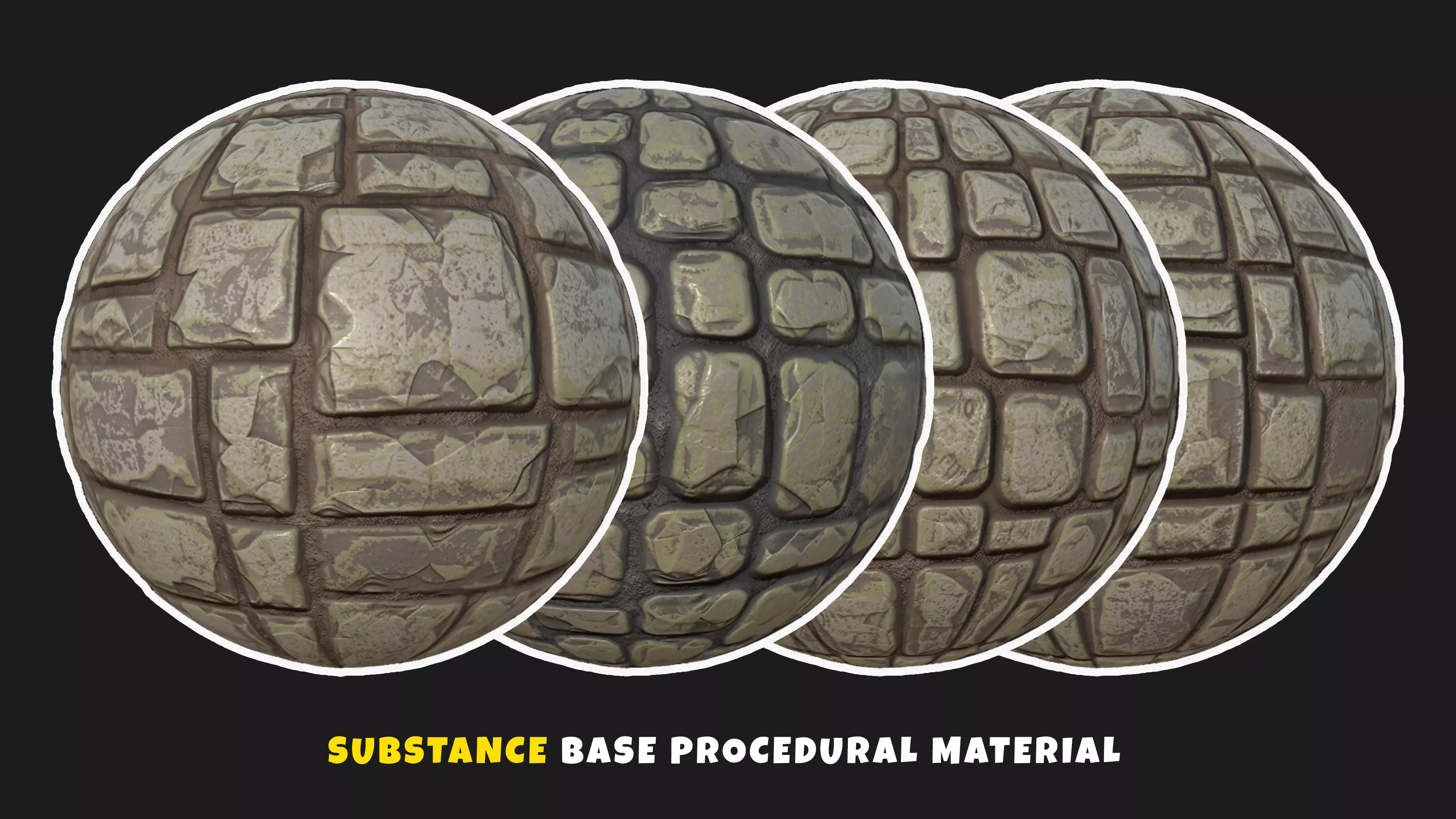 Stylized Stone Wall or floor Substance Generator Material Texture_0