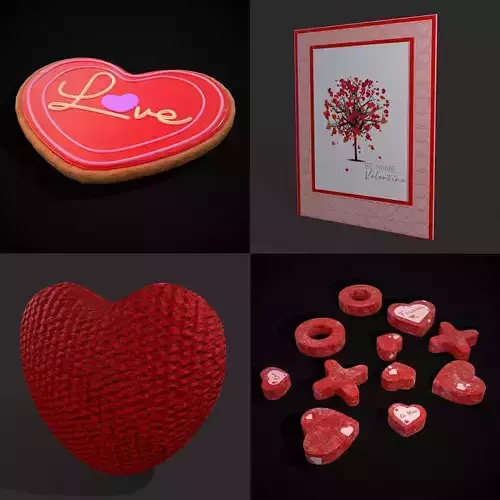 Valentines Mix Fifteen 3D Model Collection