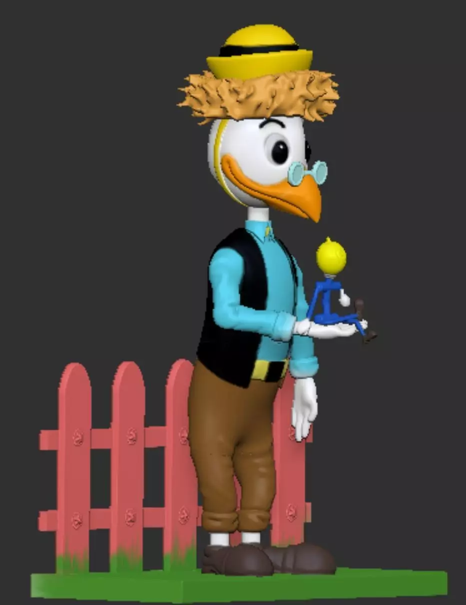 Gyro Gearloose Professor Pardal 3D print model