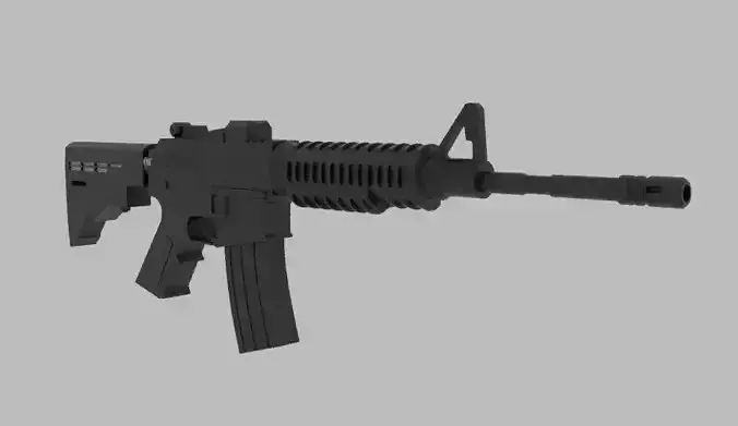 Low Poly M4 Assault Rifle