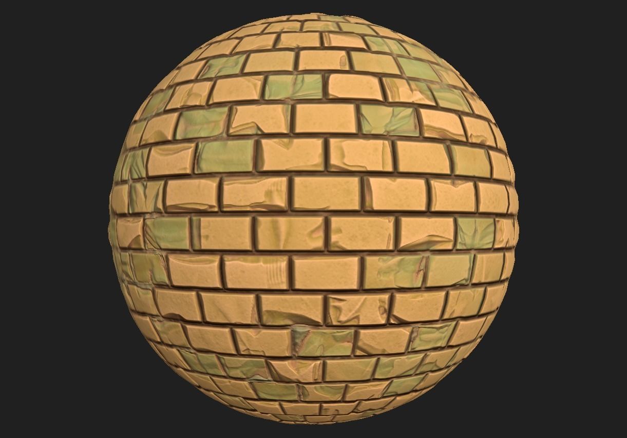 Stylized Brick 1- Substance Procedural Generator Material Texture ...