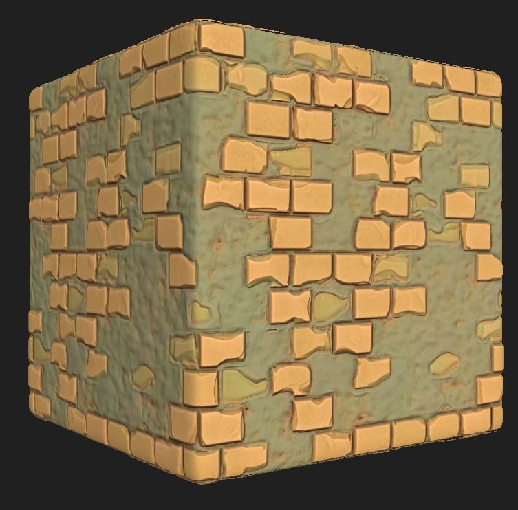 Stylized Brick 1- Substance Procedural Generator Material Texture ...