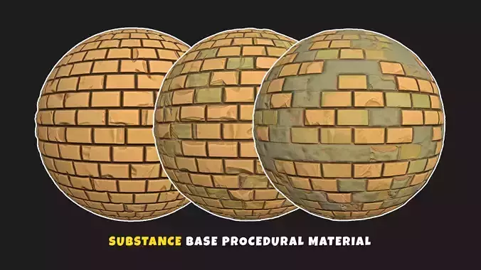 Stylized Brick 1- Substance Procedural Generator Material