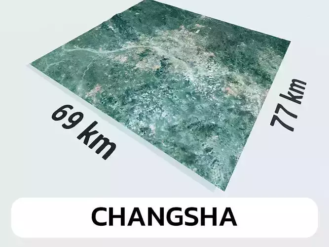 Changsha China City Landscape 3D Model