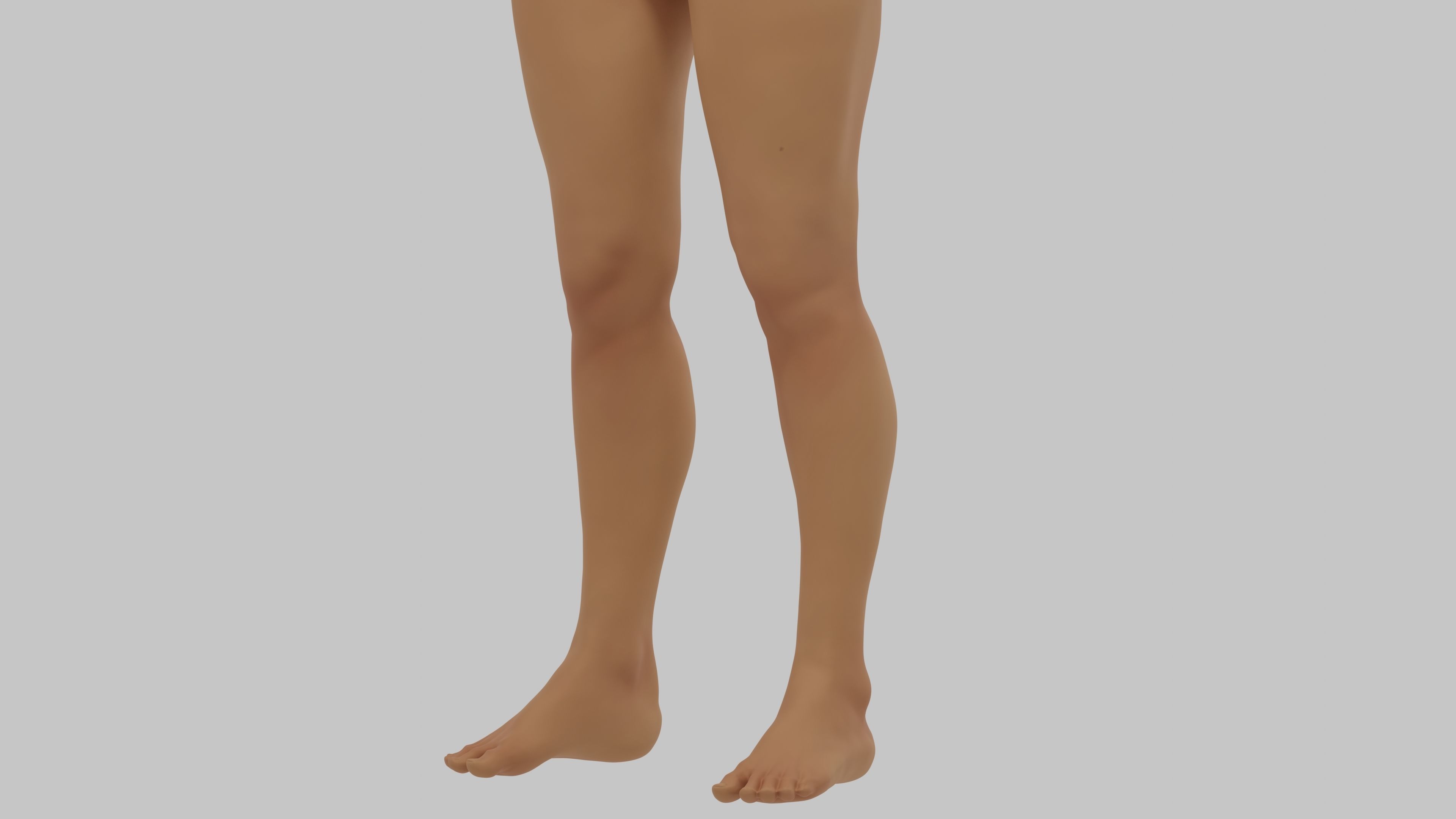 Base Mesh - Female 3D model_9
