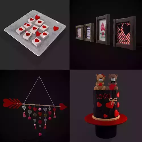 Valentines Mix Seventeen 3D Model Collection