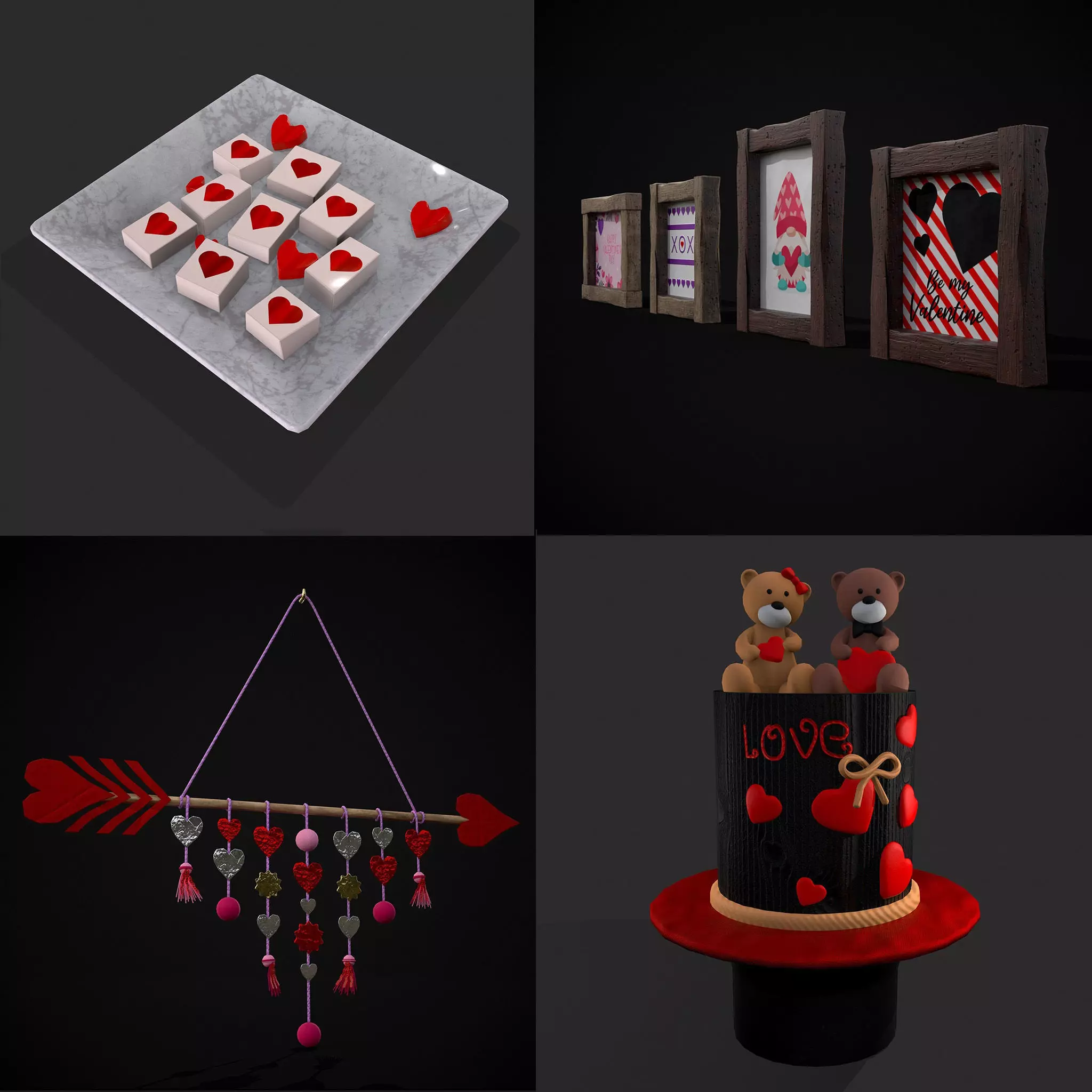 Valentines Mix Seventeen 3D Model Collection_0