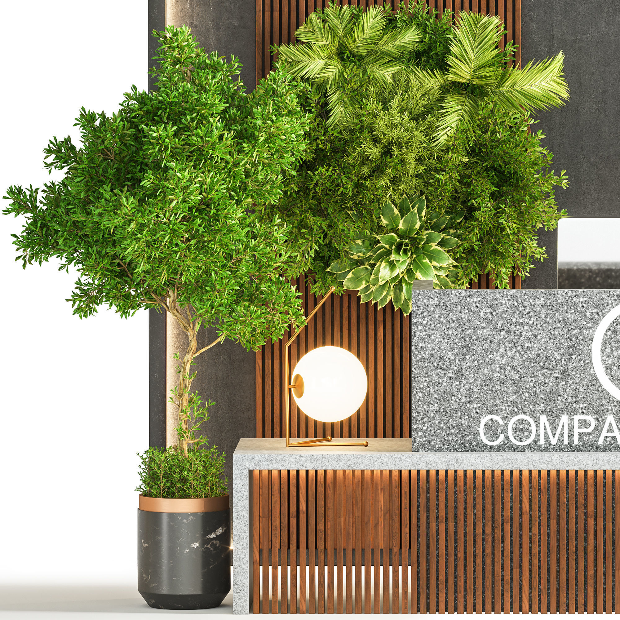 Reception desk 01 3D model_4