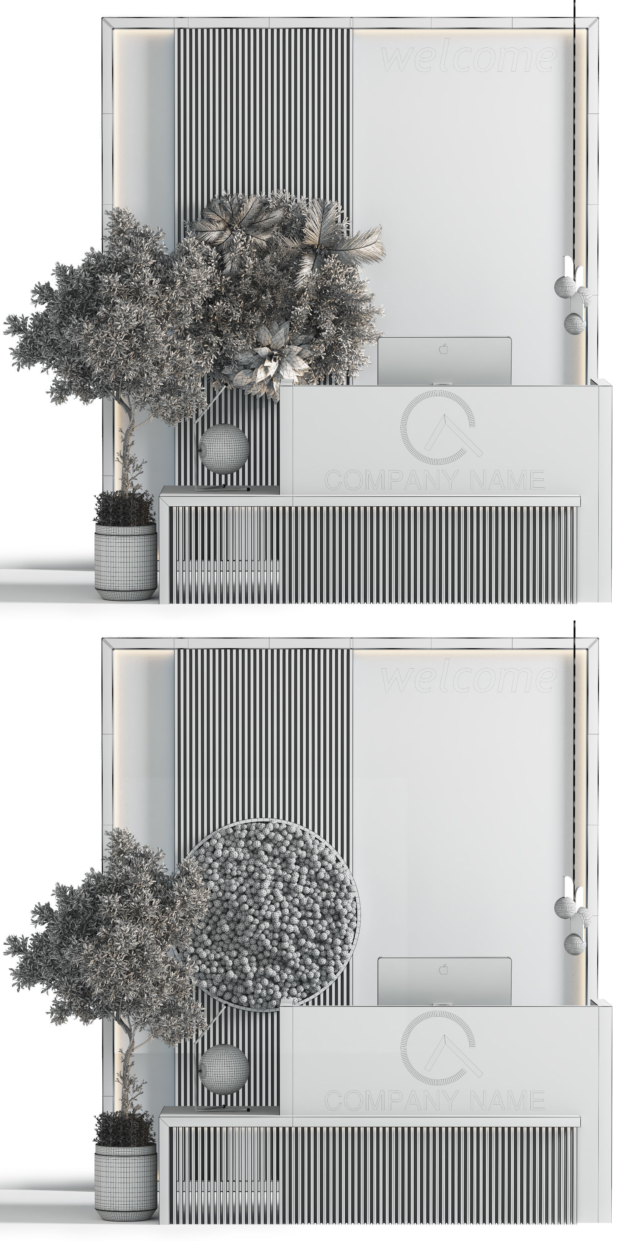 Reception desk 01 3D model_7