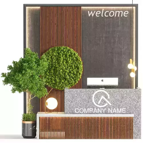 Reception desk 01 3D model