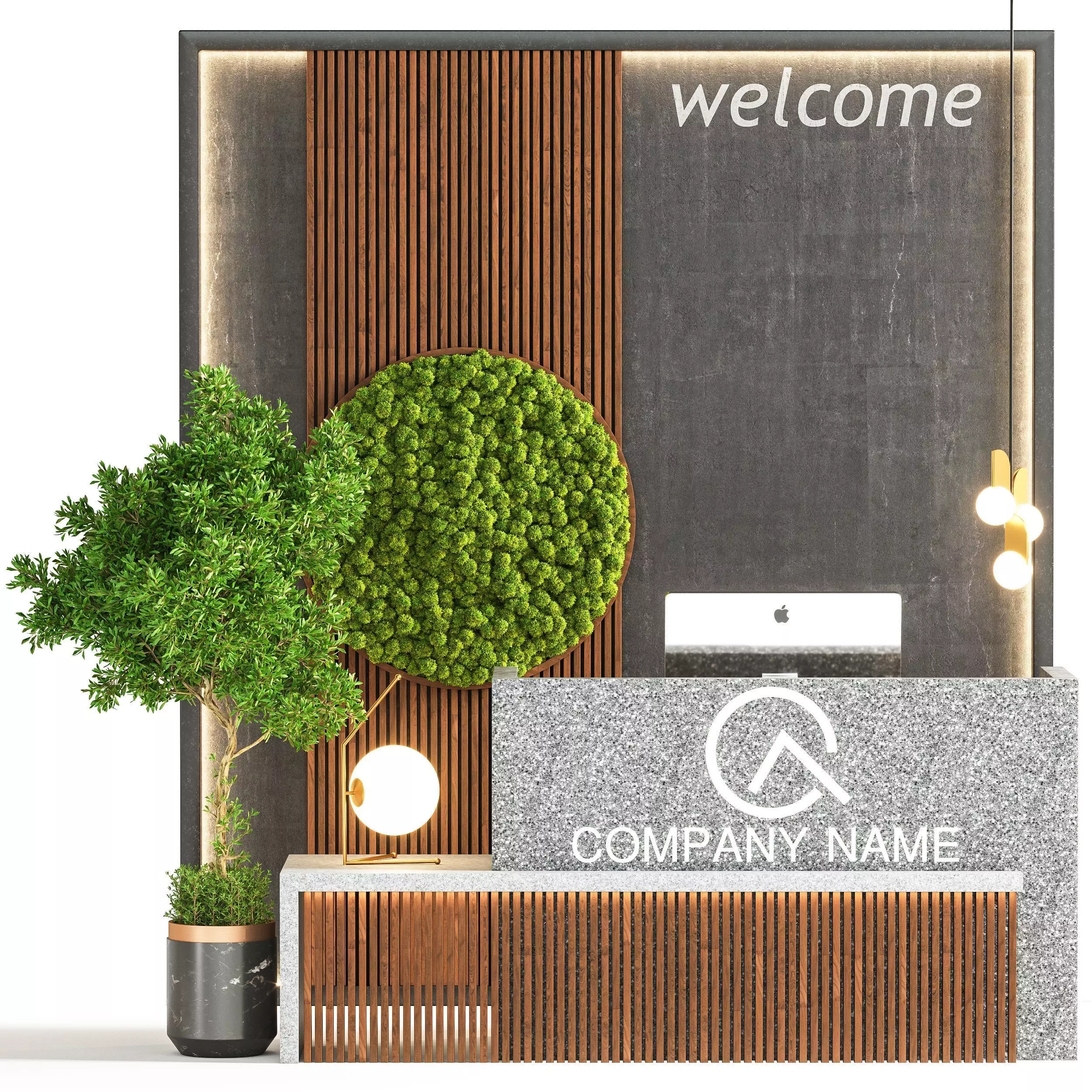 Reception desk 01 3D model_0