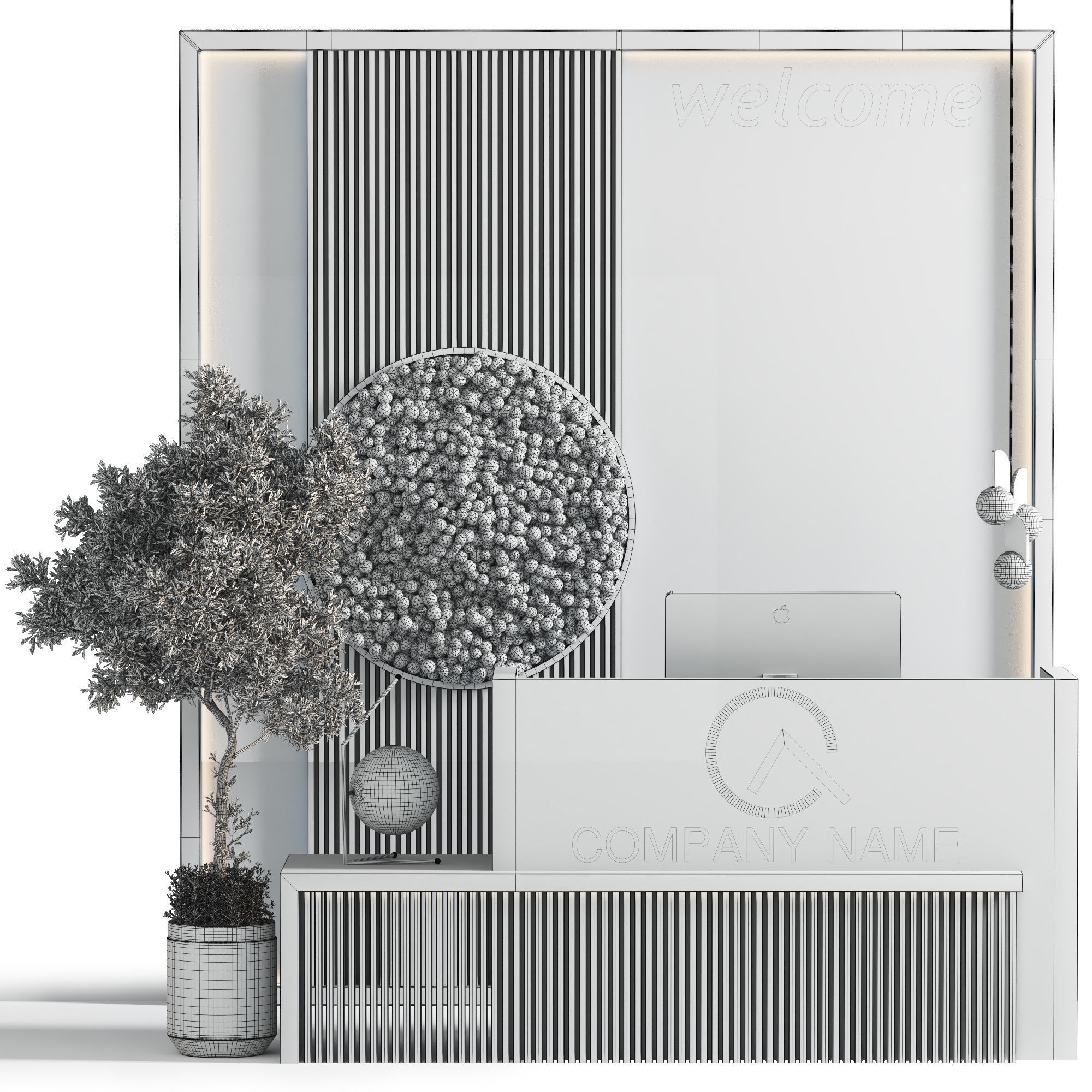 Reception desk 01 3D model_9