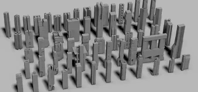 futuristc architecture set - GITS