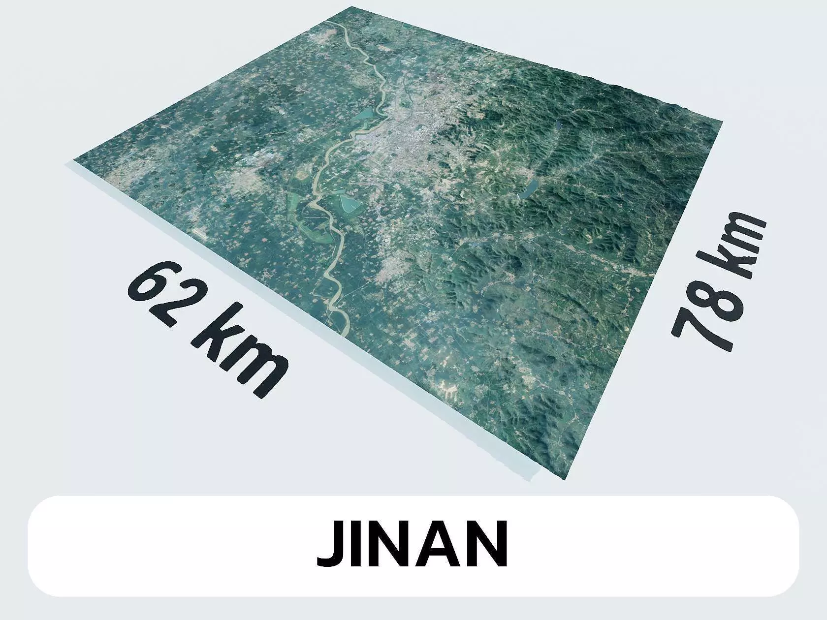 Jinan China City Landscape 3D Model 3D model