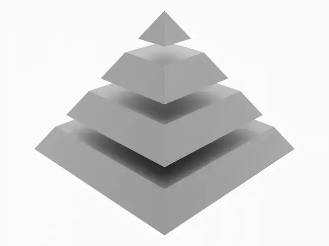 Pyramid Separated in 4 Parts