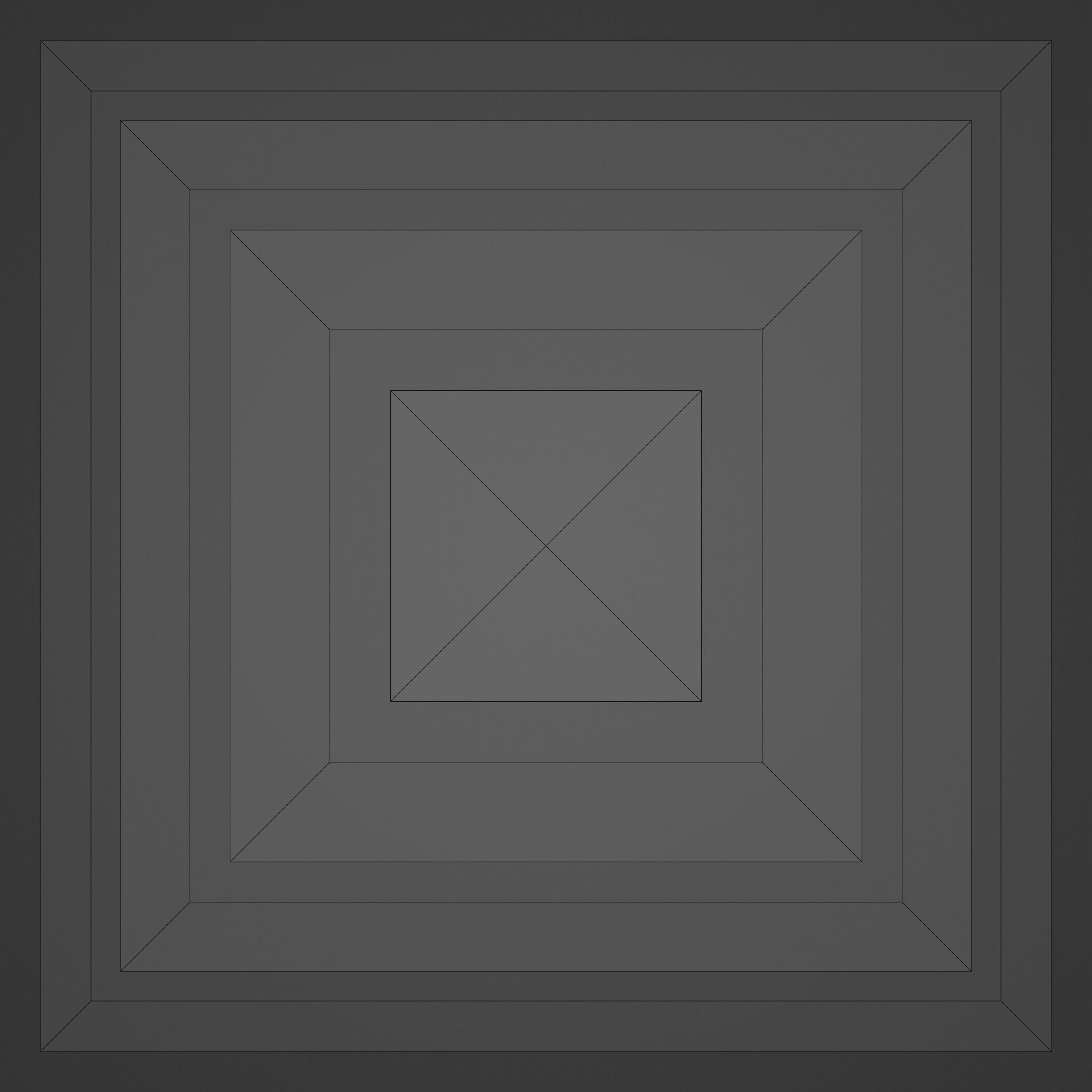 Pyramid Separated in 4 Parts Low-poly 3D model_15