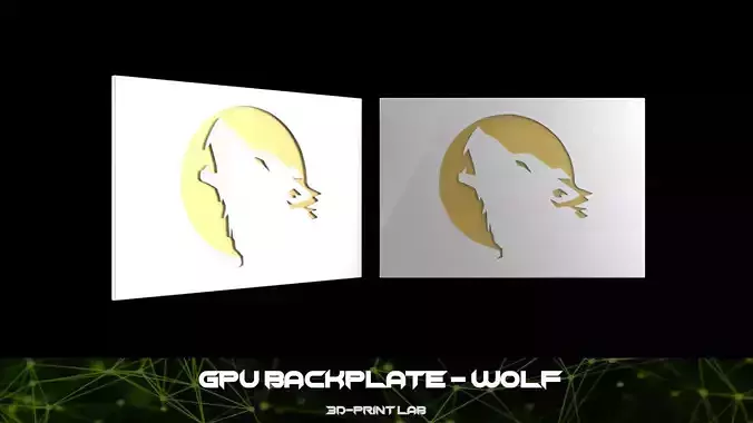 GPU Backplate - Wolf 3D print model